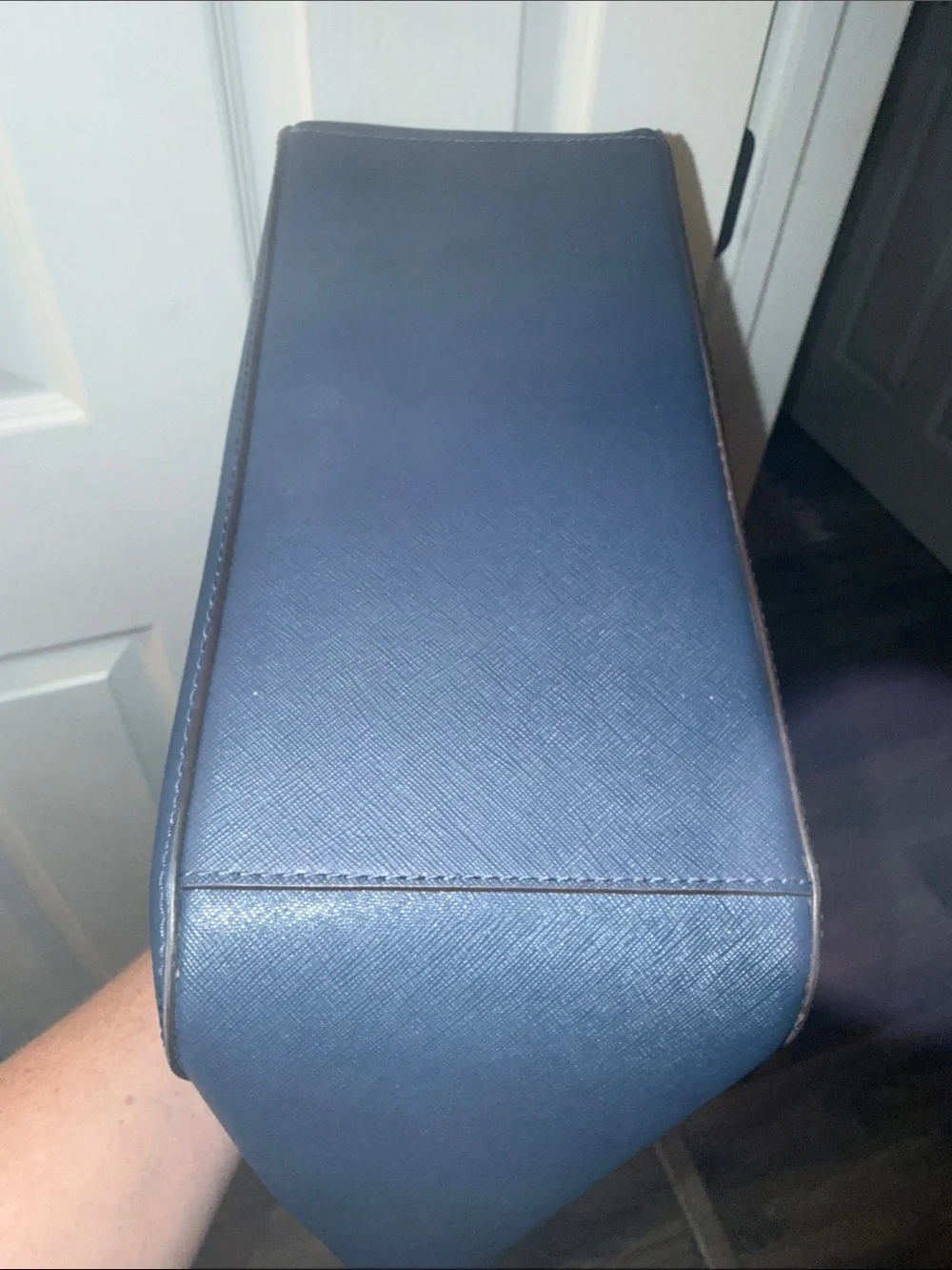 Michael Kors Navy Saffiano Chain-Handle Satchel